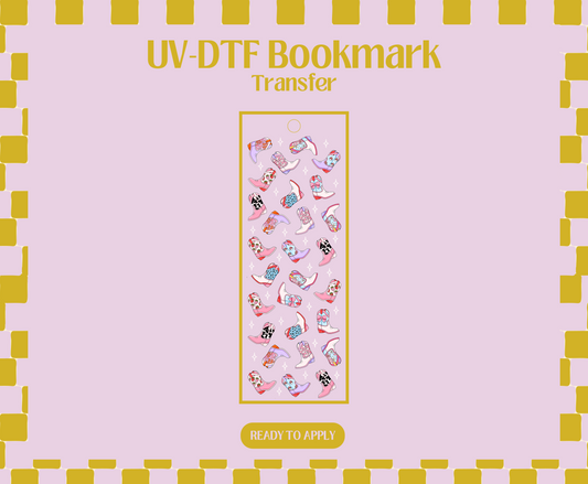 Cowgirl Boots UV-DTF Bookmark