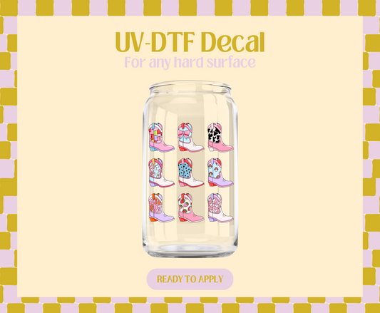 Cowgirl Boots UV-DTF Decal