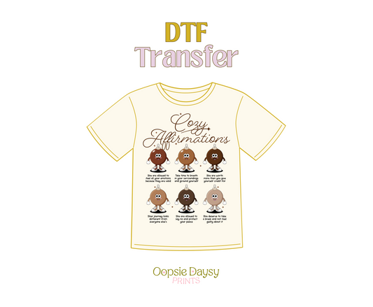 Cozy Affirmations Neutrals DTF Transfer