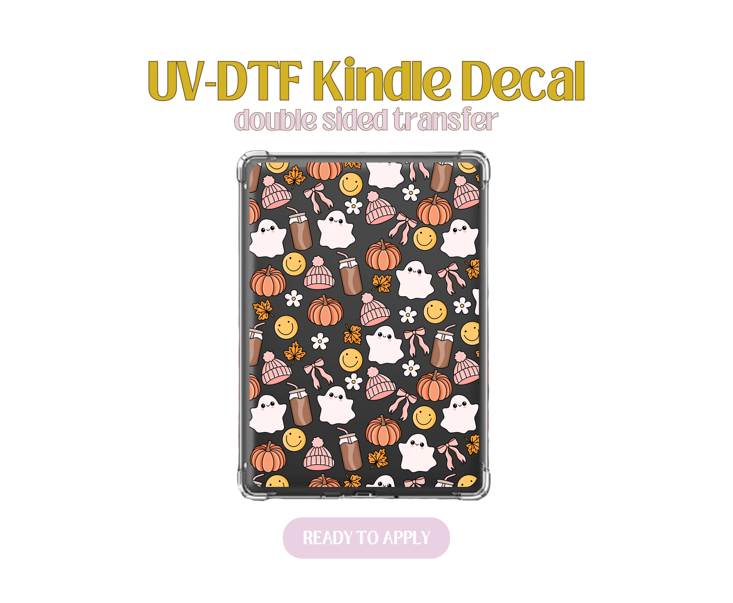 Cozy Ghost UV-DTF Kindle Decals