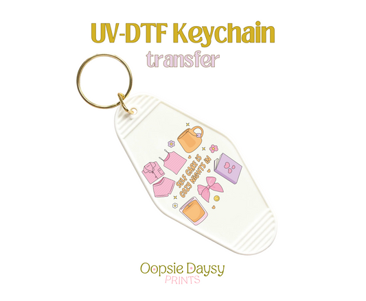 Cozy Nights In UV-DTF Keychain