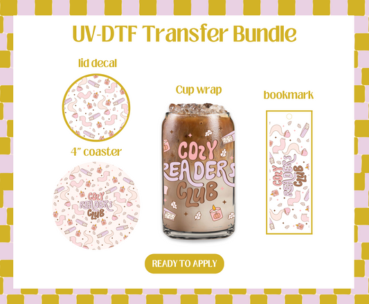 Cozy Readers Club UV-DTF Transfer Bundle