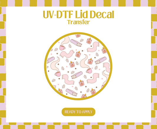 Cozy Readers Club UV-DTF Lid Decal