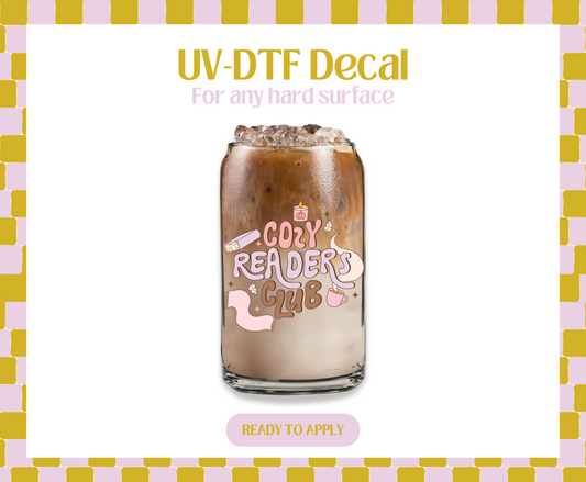 Cozy Readers Club UV-DTF Decal