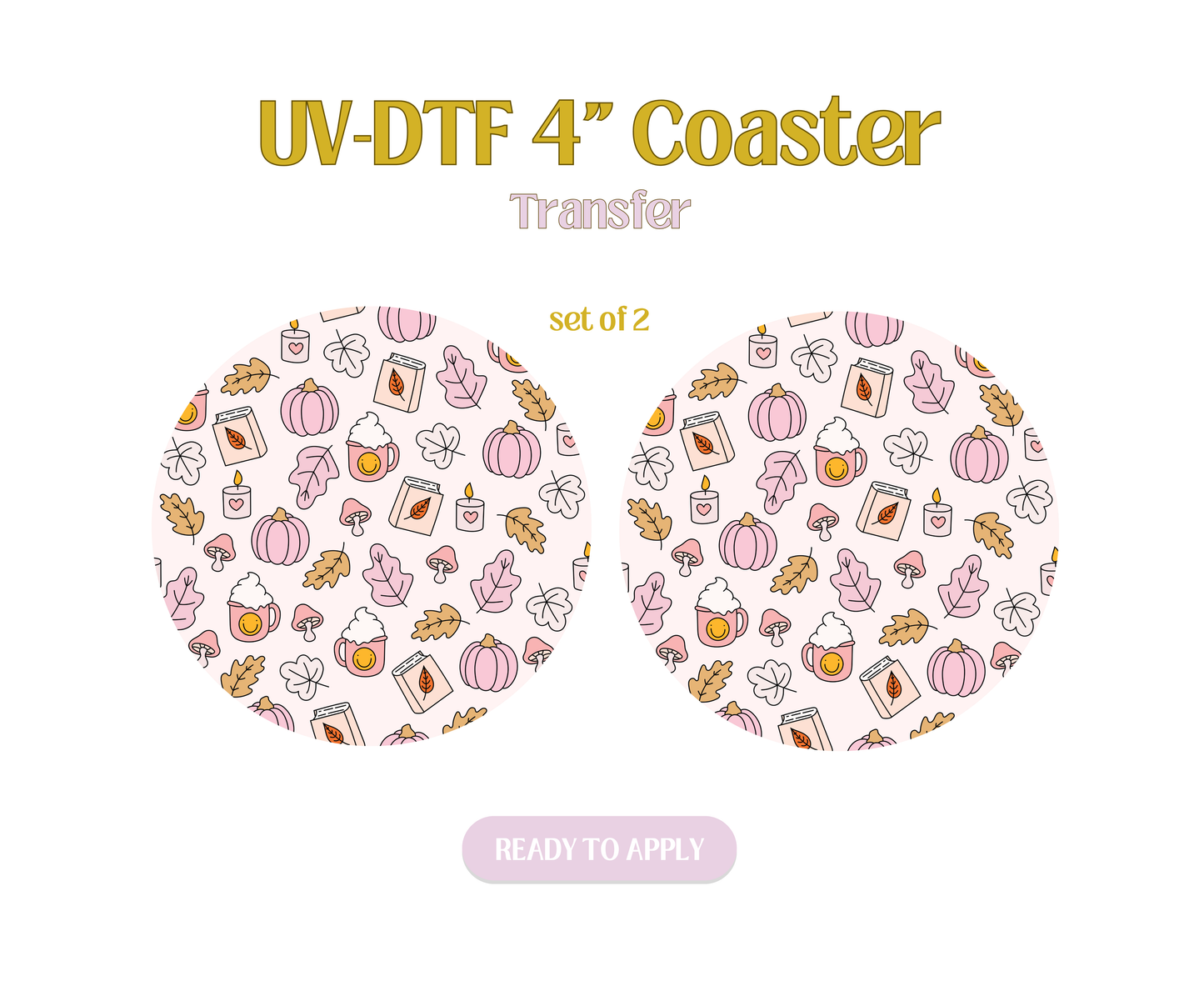 Cozy Things UV-DTF 4" Coaster