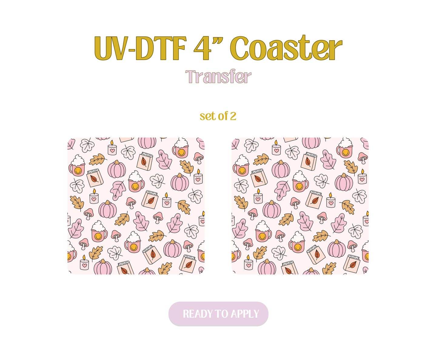 Cozy Things UV-DTF 4" Coaster