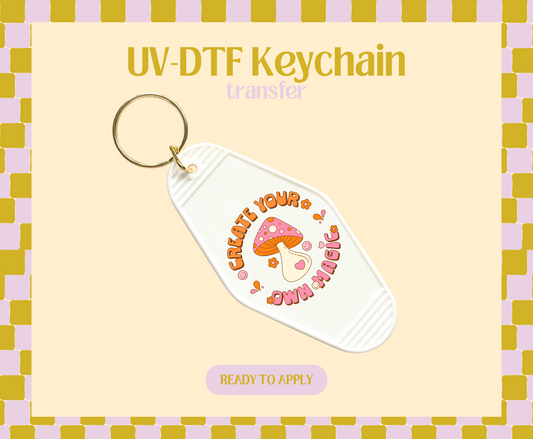 Create your own magic UV-DTF Keychain