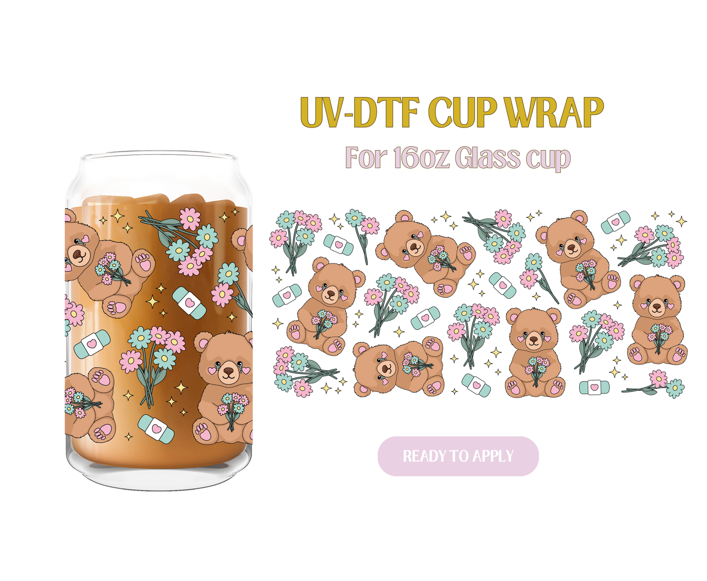 Crying Bear UV-DTF Wrap