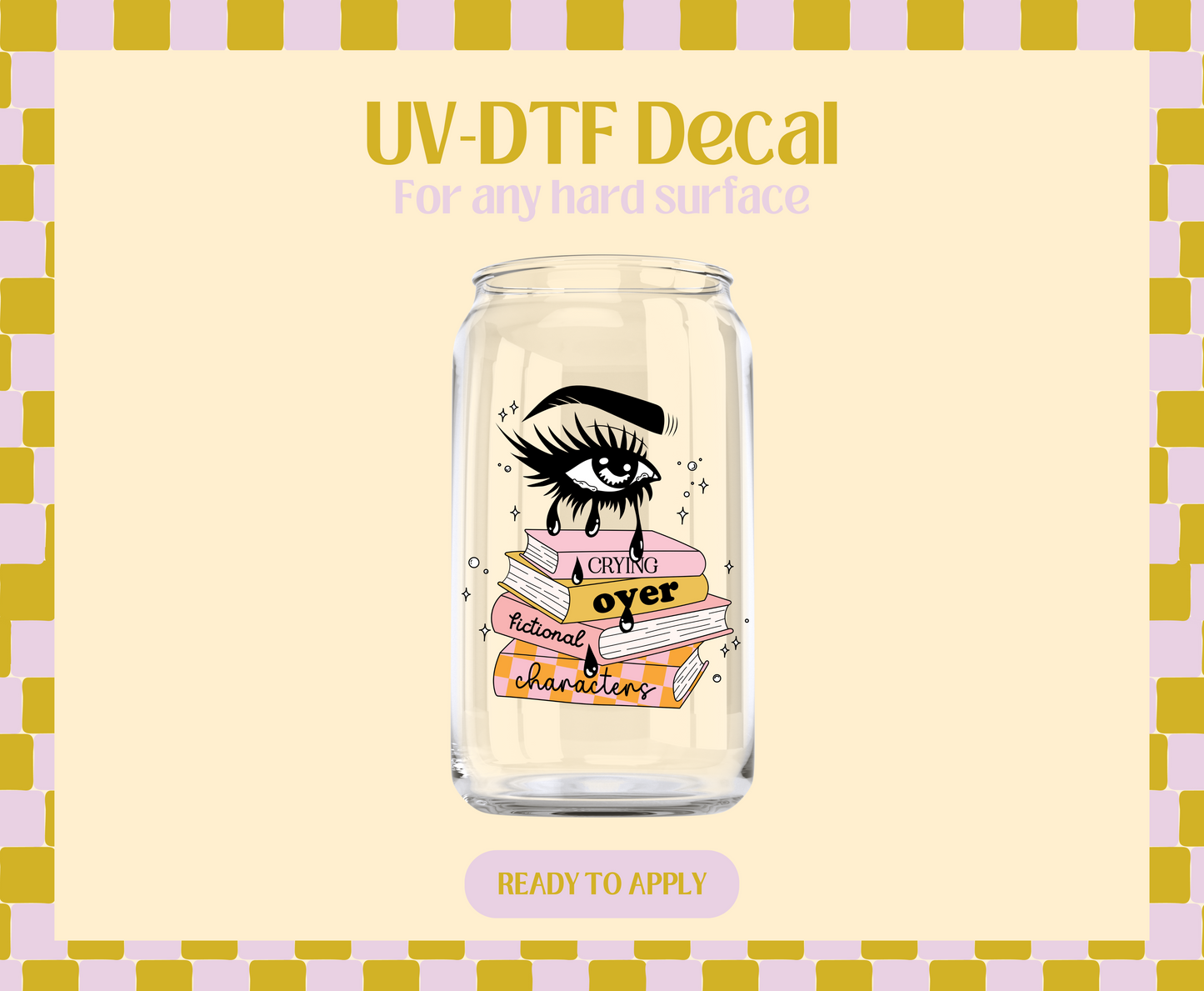 Crying Over Fictional Characters UV-DTF Decal