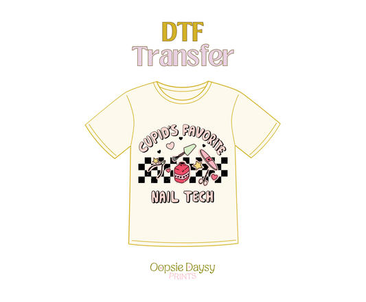 Cupid's Fav Retro Nail Tech DTF Transfer