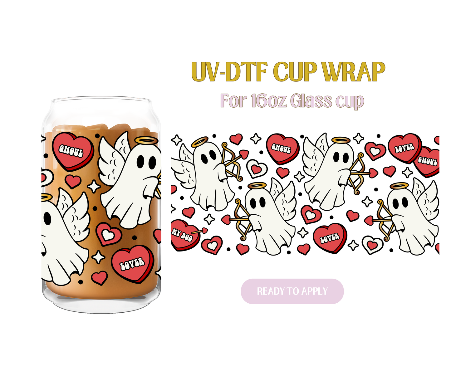 Cupids in Love Ghost UV-DTF Wrap