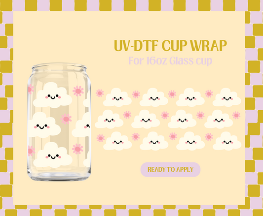 Cute Clouds UV-DTF Wrap