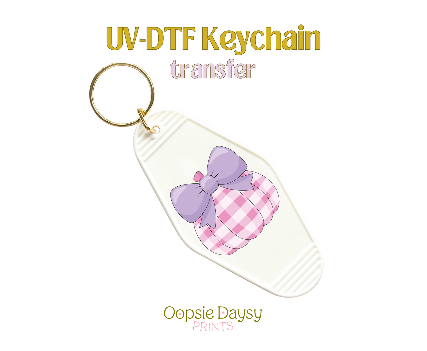 Cute Pumpkin UV-DTF Keychain