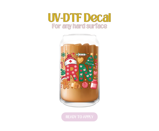 Cute RN Christmas UV-DTF Decal