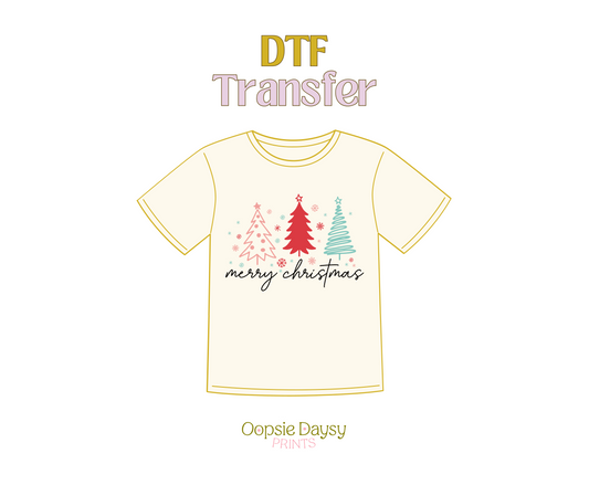 Cutie Christmas Tree's DTF Transfer