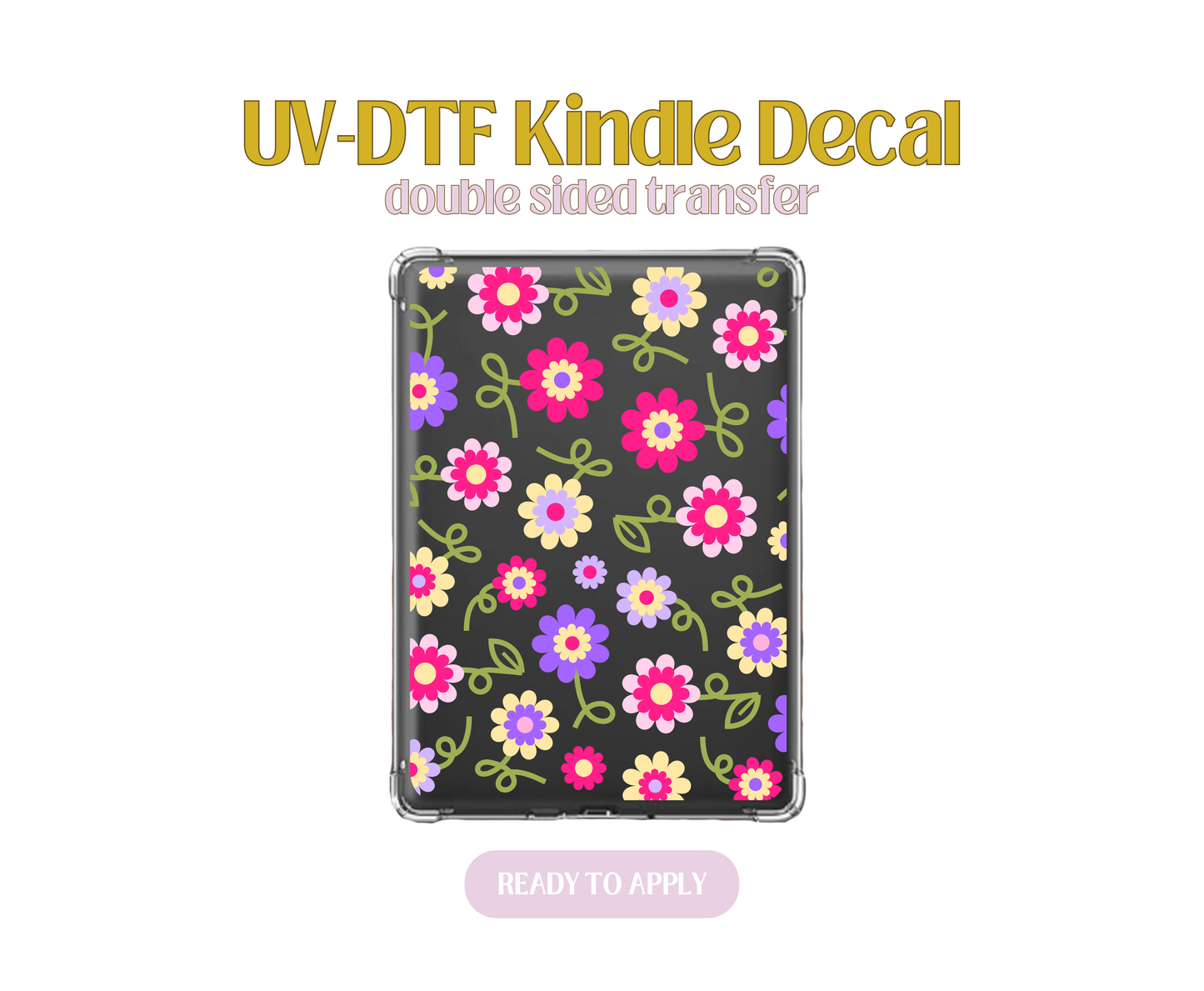 Cutie Limited Flowers UV-DTF Kindle Decals