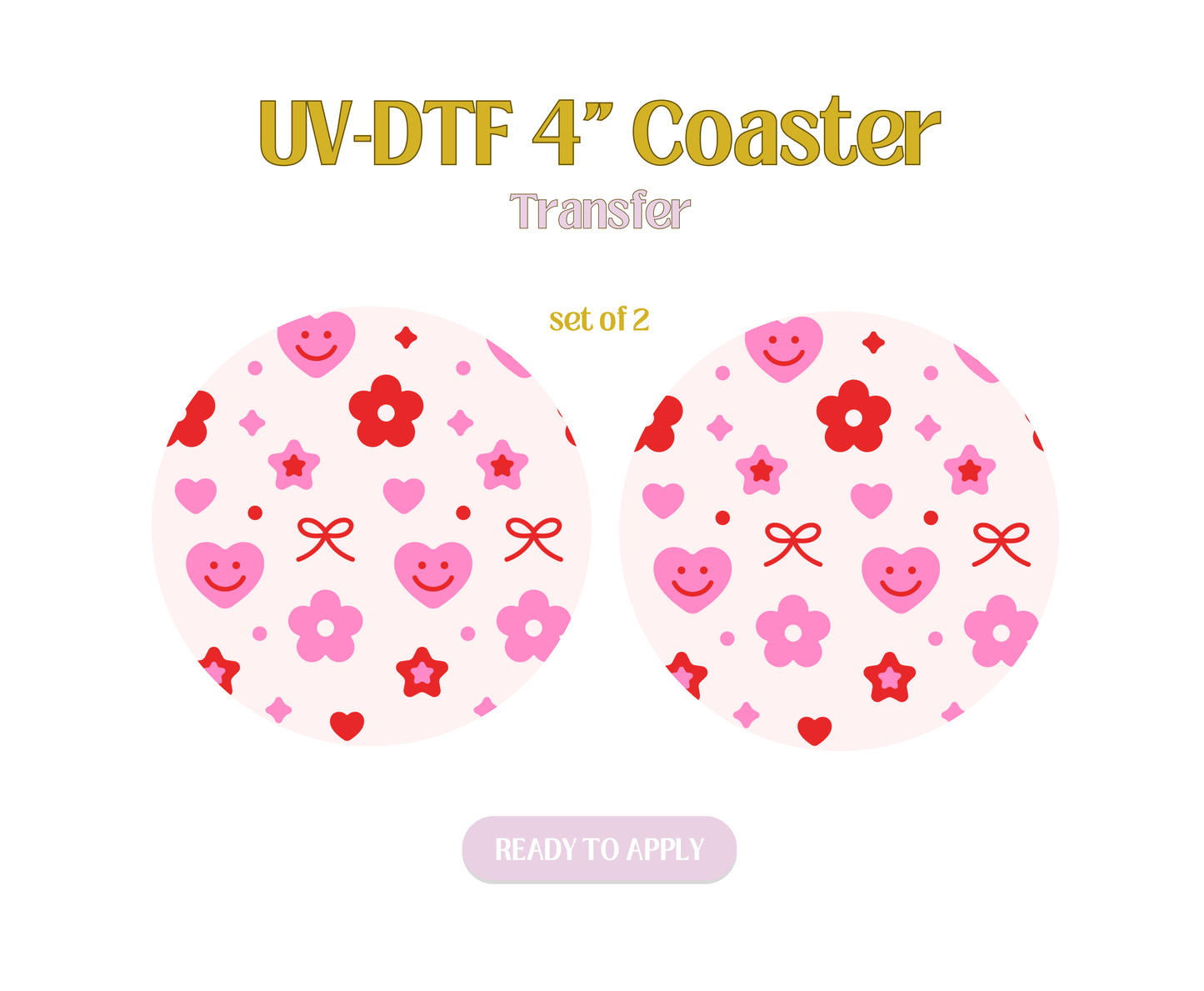 Cutie Crush UV-DTF 4" Coaster