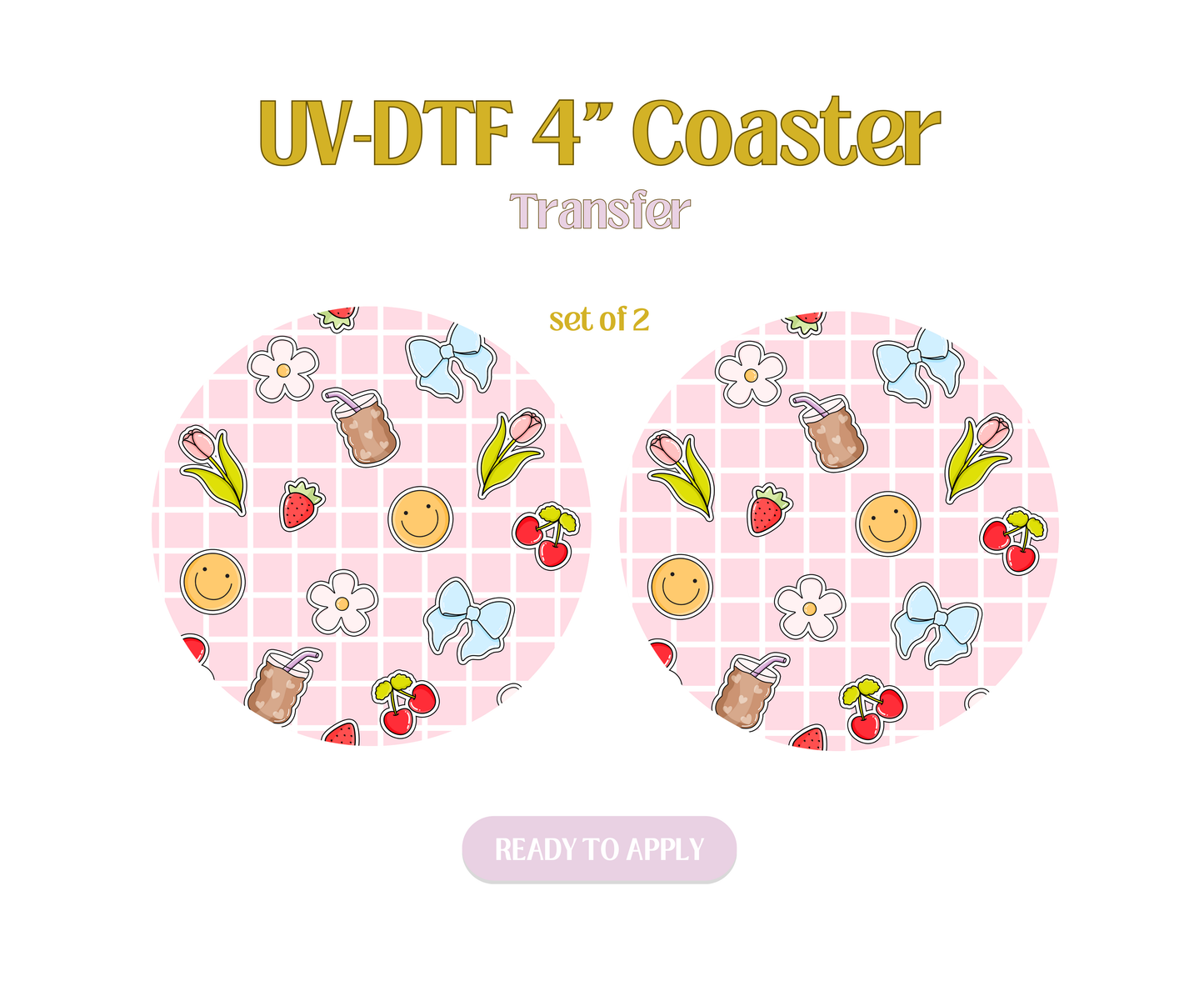 Cutie Stickers UV-DTF 4" Coaster