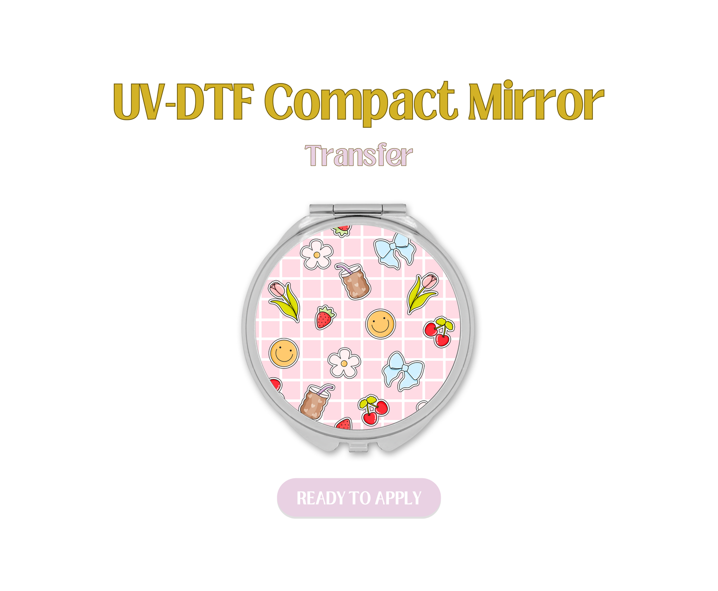 Cutie Stickers UV-DTF Compact Mirror
