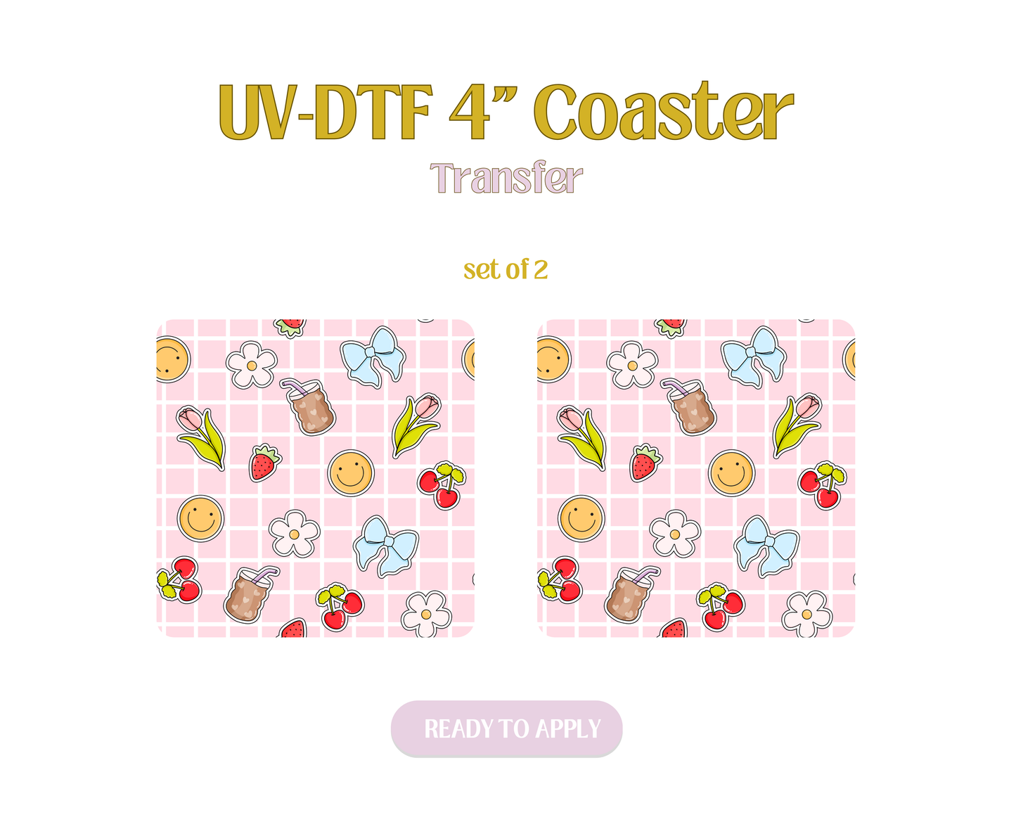 Cutie Stickers UV-DTF 4" Coaster