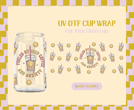 Fueled by Iced Coffee UV-DTF Wrap