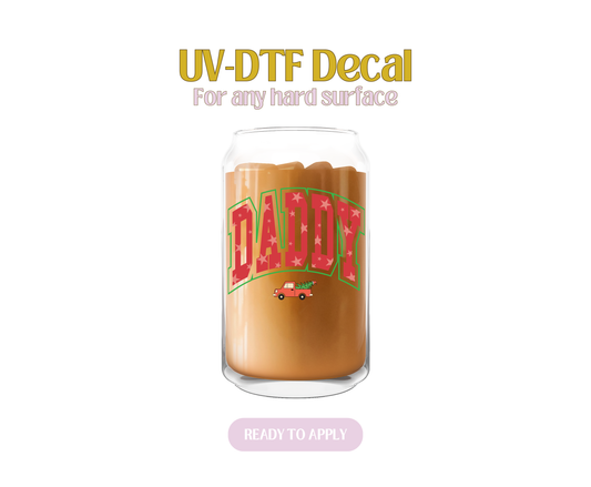 Daddy Red Xmas UV-DTF Decal