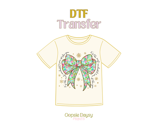 Dainty Flowers and Christmas DTF Transfer