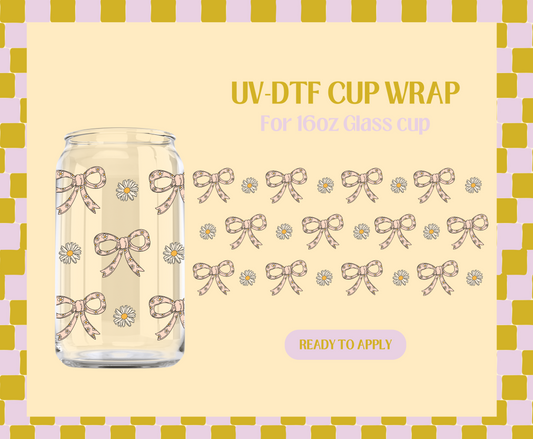 Daisies & Bows UV-DTF Wrap