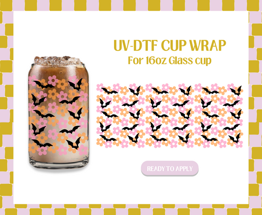 Daisies and Bats UV-DTF Wrap