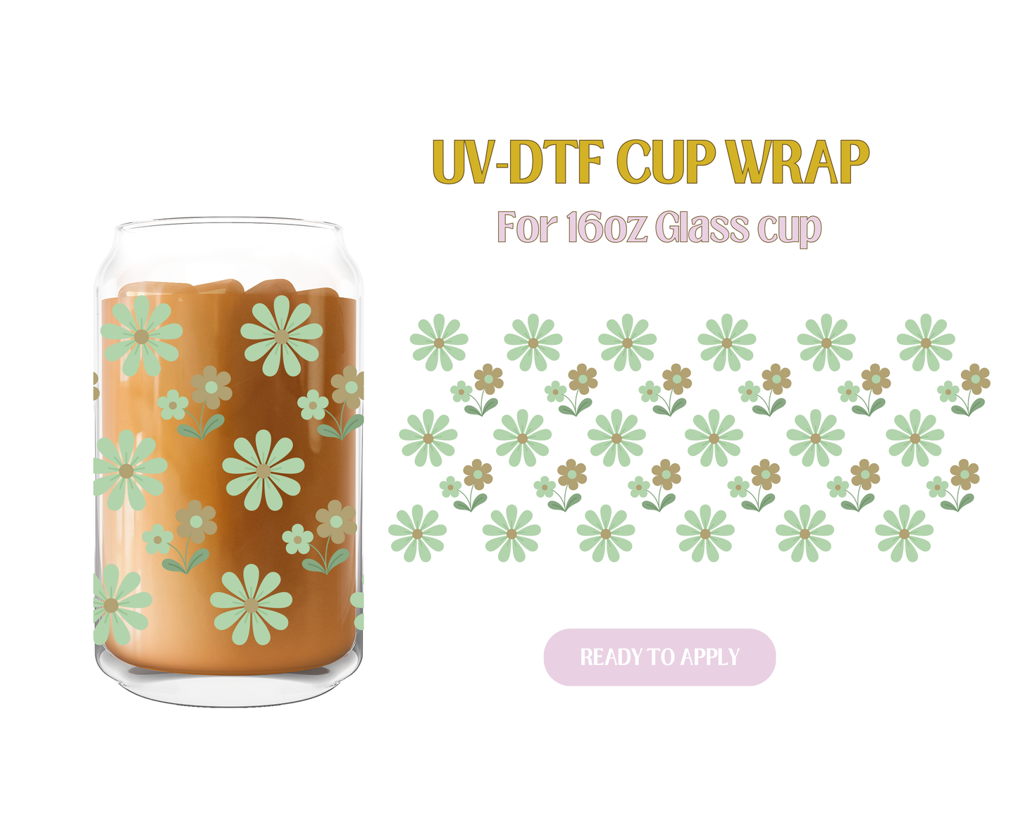 Daisy Cottage Core UV-DTF Wrap