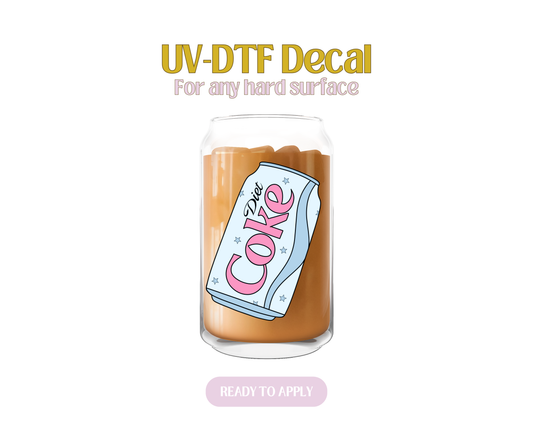 Diet Coke Blue UV-DTF Decal