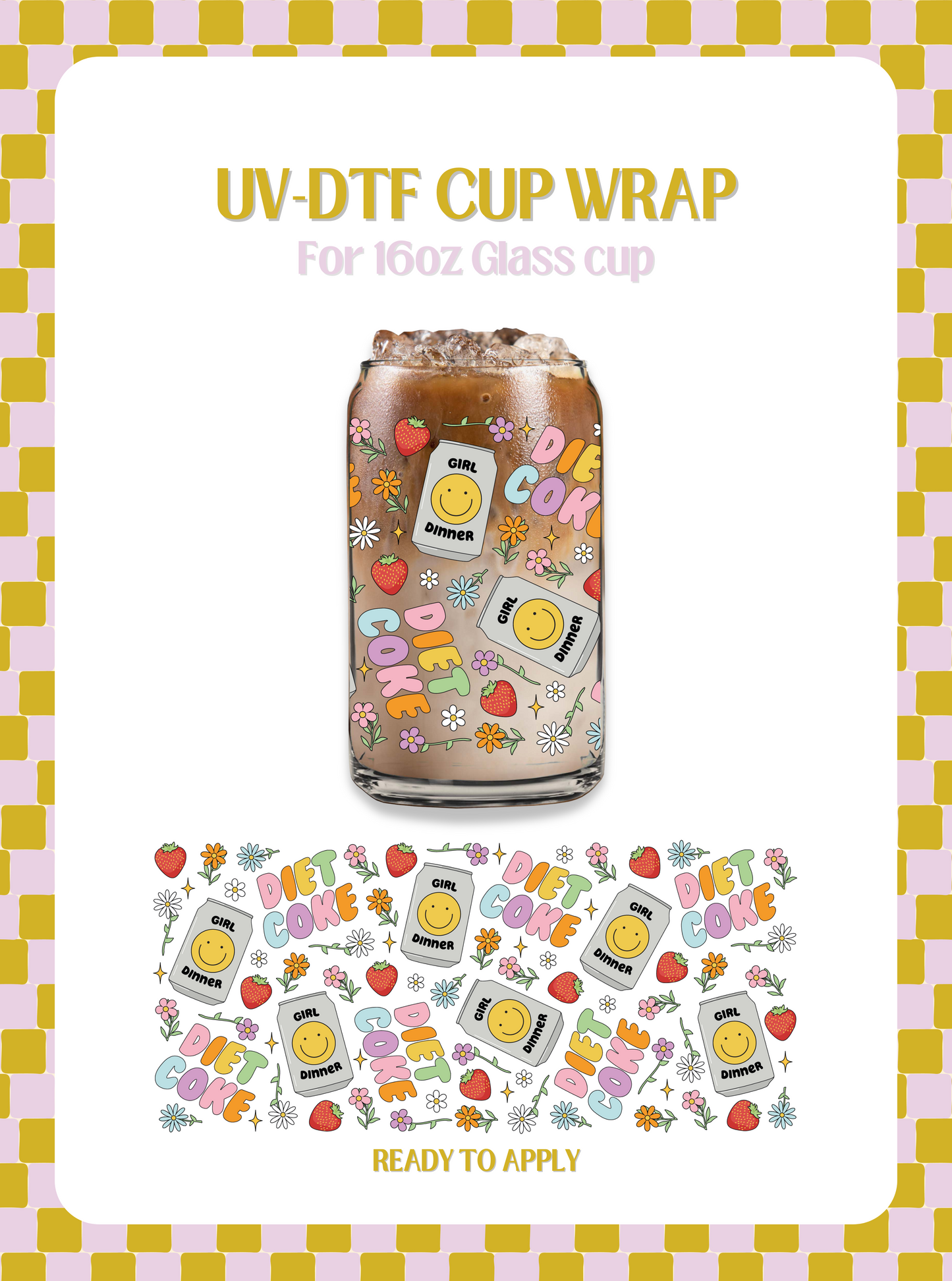 Diet Coke UV-DTF Wrap