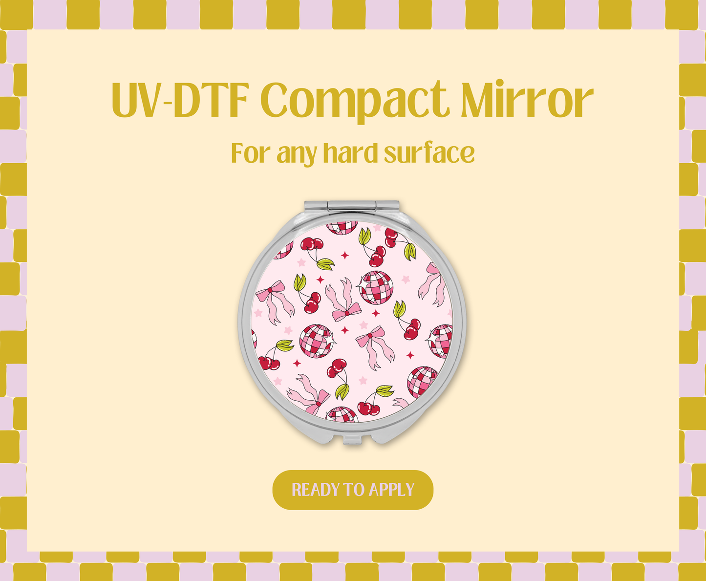 Disco Coquette UV-DTF Compact Mirror