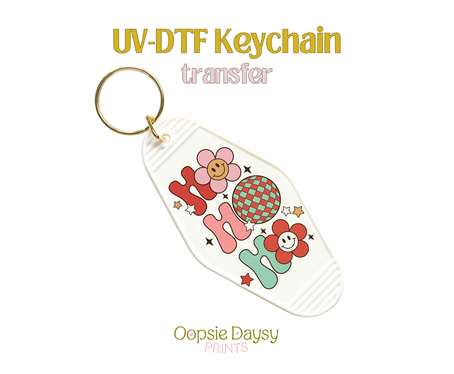 Disco Ho, Ho, Ho UV-DTF Keychain