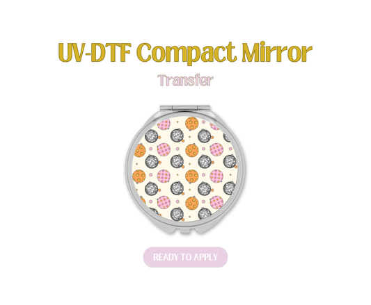 Disco Ornaments UV-DTF Compact Mirror