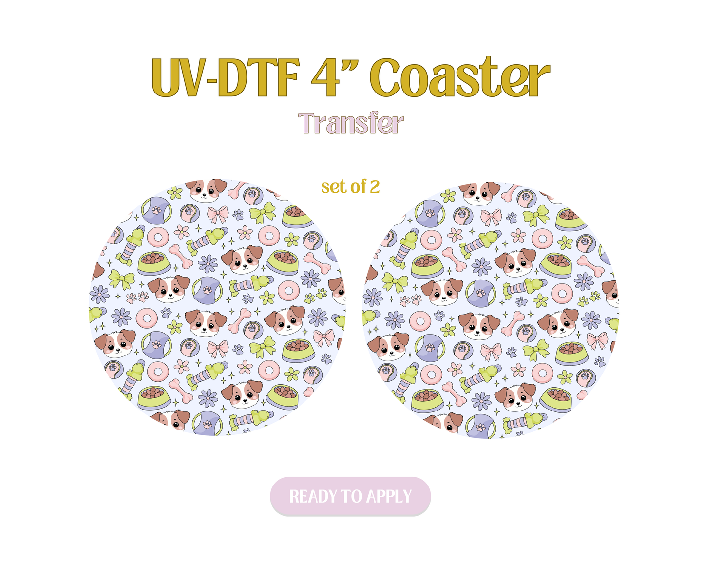 Dog Mom 2 UV-DTF 4" Coaster