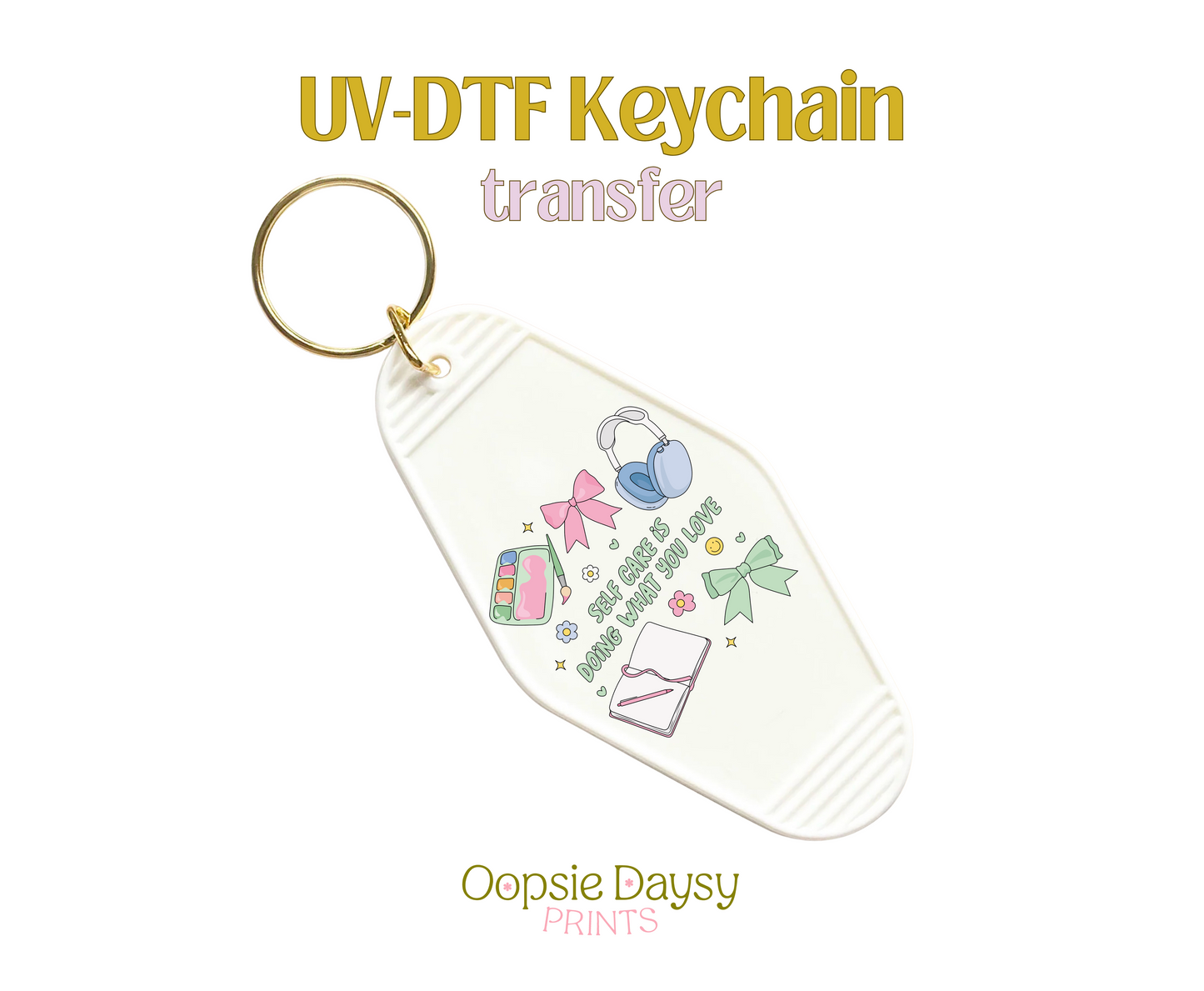 Doing What You Love UV-DTF Keychain