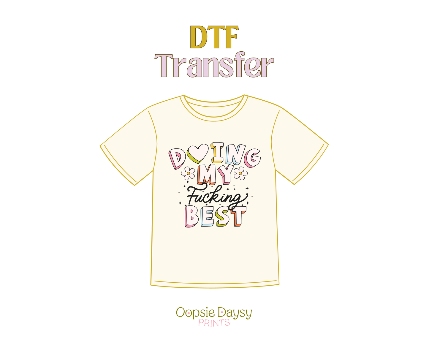 Doing my fucking best colorful DTF Transfer