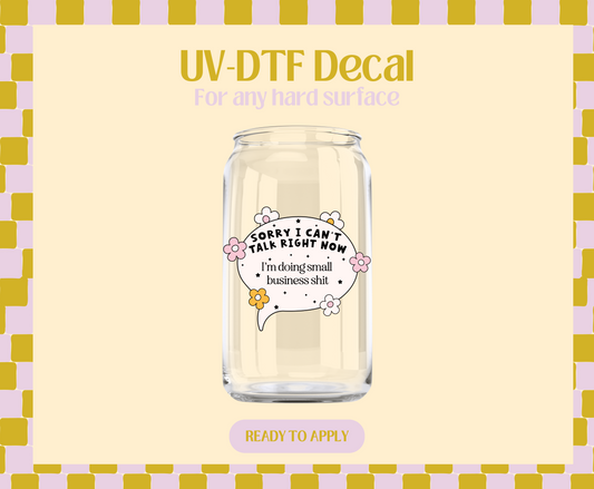 Doing Small Biz Bubble UV-DTF Decal