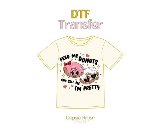 Donuts and Pretty DTF Transfer