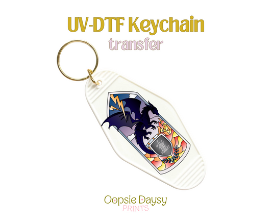 Dragon and Sheild UV-DTF Keychain