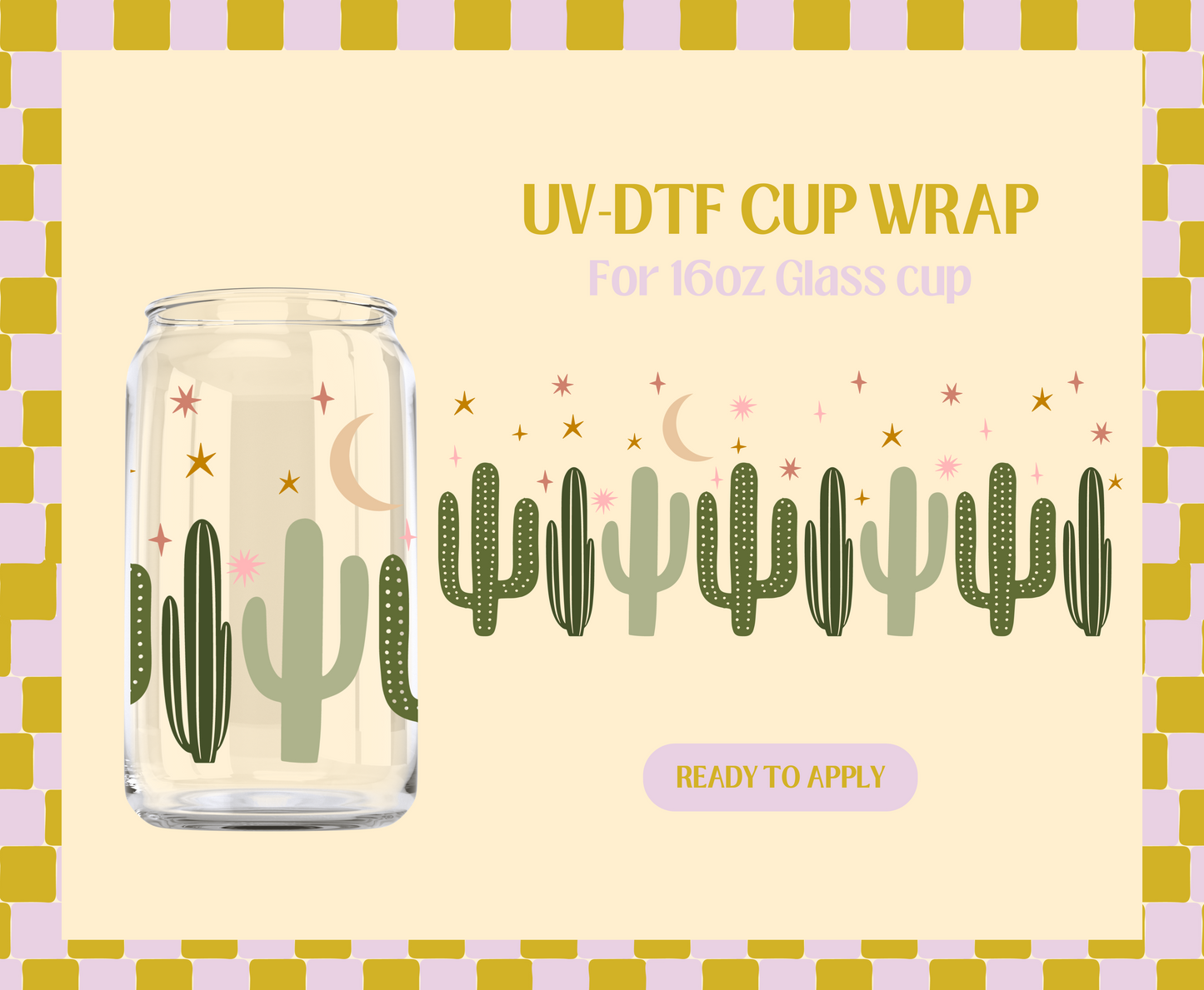 Dusk Cacti UV-DTF Wrap