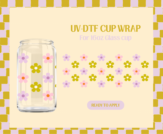 Spring Floral Daisies UV-DTF Wrap