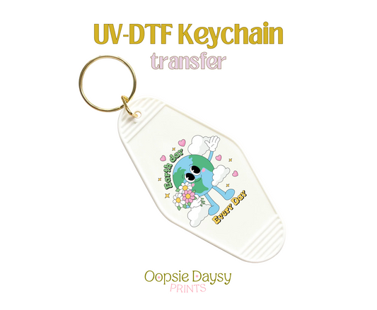 Earth Day Every Day UV-DTF Keychain