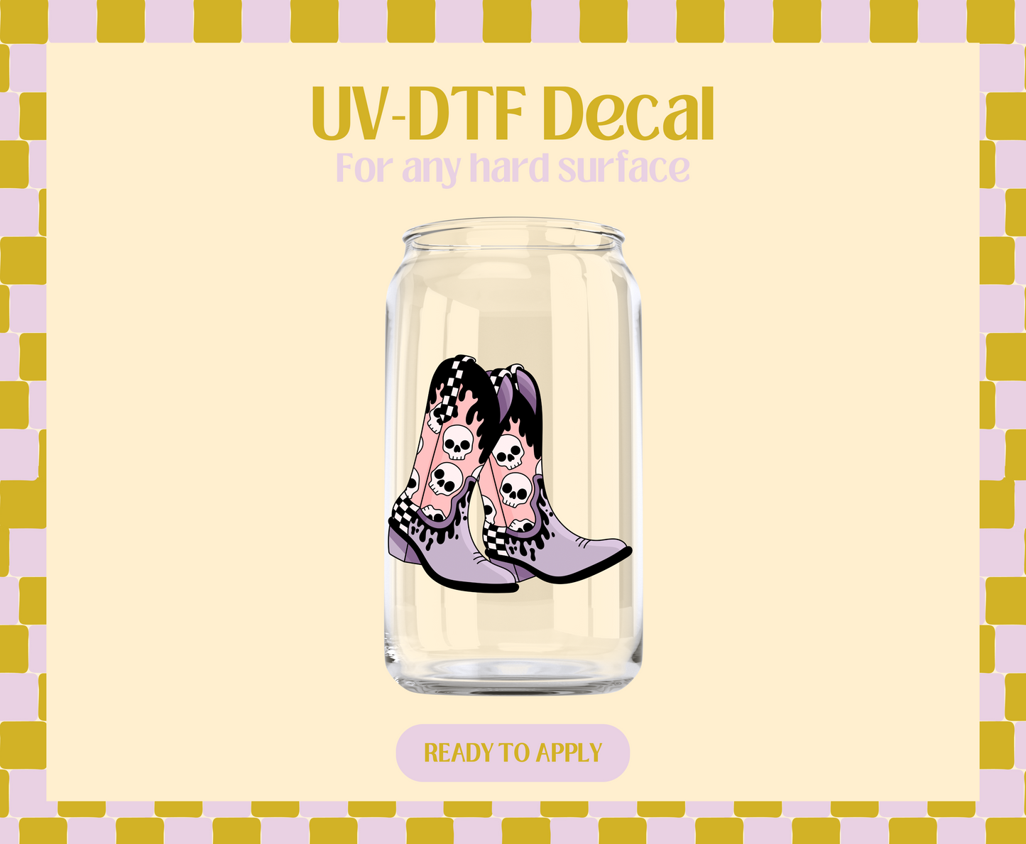 Emo boots UV-DTF Decal