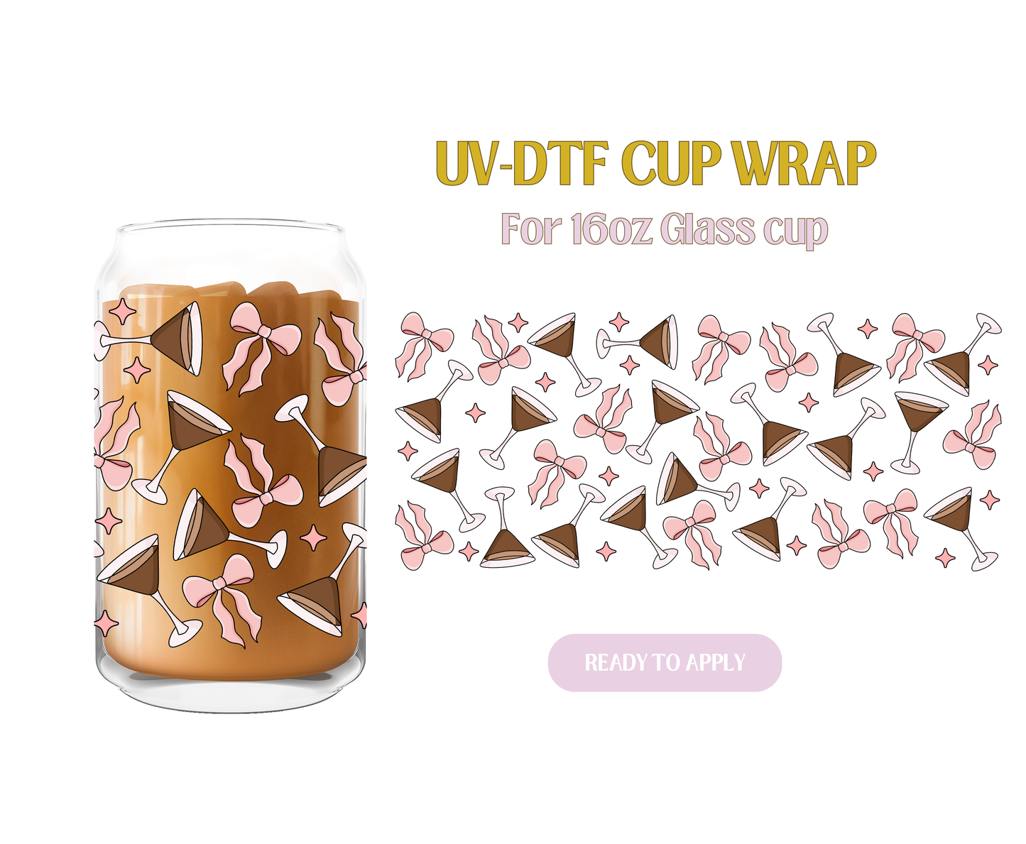 Espresso Martini Coquette UV-DTF Wrap