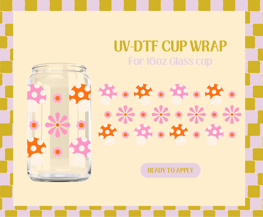 Flower Mushies UV-DTF Wrap