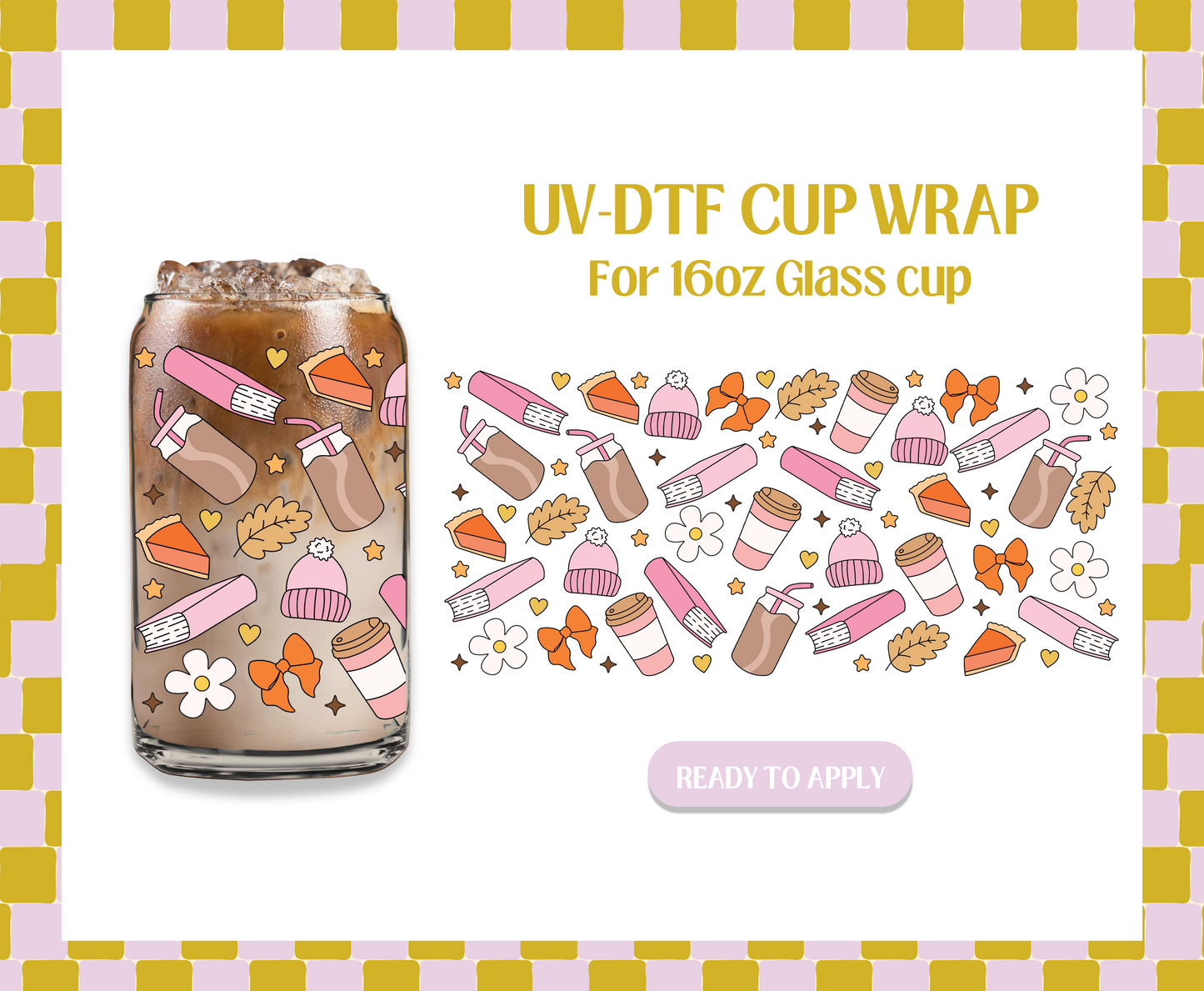 Fall Bookish UV-DTF Wrap