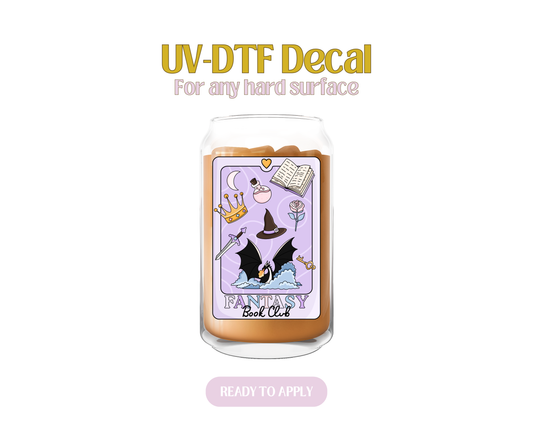 Fantasy Bookclub Poster UV-DTF Decal