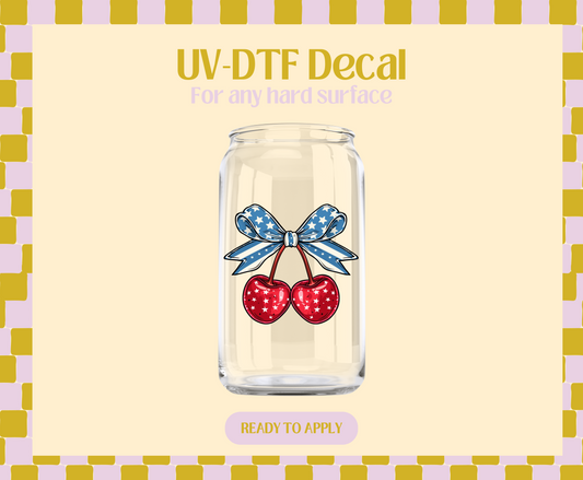 Festive Cherry Coquette UV-DTF Decal